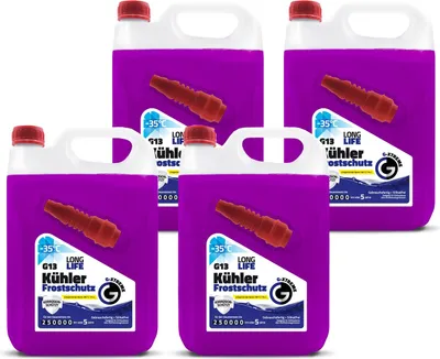 Produktbild von Gamix Hochwertige Autochemikalien | Kühlerfrostschutz G13 | Kühlflüssigkeit 5 Jahre bis -35°C | Gebrauchsfertig Kühlmittel Auto | 4 x 5L