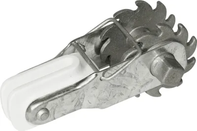 Produktbild von 4 Stück Zahnraddrahtspanner mit integriertem Isolator Weidezaun