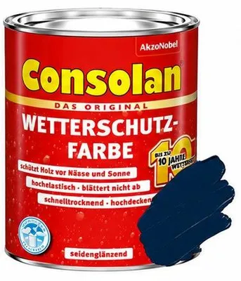 Produktbild von Consolan Wetterschutz-Farbe 0,75 L nachtblau