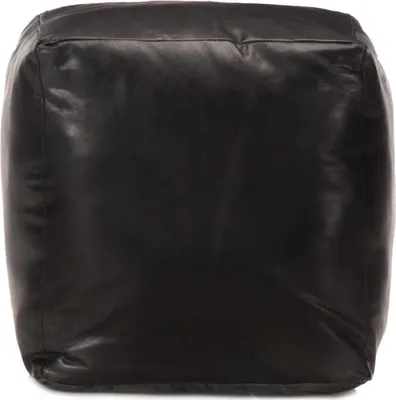 Produktbild von vidaXL Pouf Schwarz 40 x 40 x 40 cm Echtes Ziegenleder
