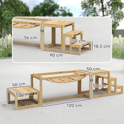 Immagine prodotto di Set per agility PawHut per cani, struttura per l'addestramento dei cani in legno di abete