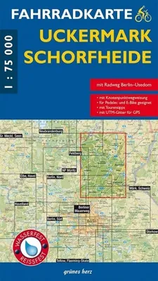 Immagine prodotto di Mappa ciclabile dell'Uckermark e della Schorfheide, scala 1:75.000