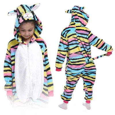 Produktbild von Kinderpyjamas Katzen-Kigurumi Geschenk 110-116