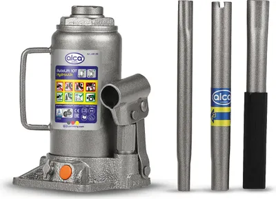 Produktbild von alca® Hydraulischer Unterstellheber 10t I Doppelkolben, GS & , Hubhöhe 205–390 mm, Öl nachfüllbar, Wagenheber - ideal für SUV, Transporter & Wohnmobile