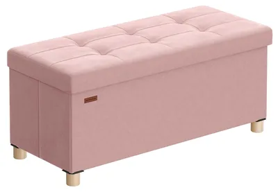 Zdjęcie produktu dla SONGMICS Ławka z miejscem do przechowywania, składany taboret, pojemność 77 litrów, wymiary 38 x 76 x 38,5 cm