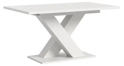 Produktbild von Esstisch ausziehbar Weiß X-Fußgestell 150-190 cm