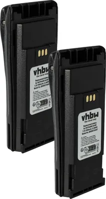 Produktbild von vhbw 2x Akku kompatibel mit Motorola PR400, PM400, GP3688, GP3188 Funkgerät, Walkie Talkie (1800 mAh, 7,2 V, NiMH)