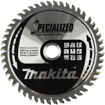 Produktbild von Makita B-56764 Spezial - Säge (165 x 20 x 20 x 48Z, 1 V, 165 x 20 mm)