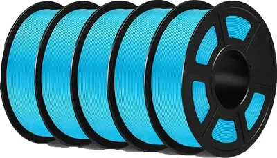 Productafbeelding van 3D-filament, geurloos, hoge taaiheid, PETG, hemelsblauw