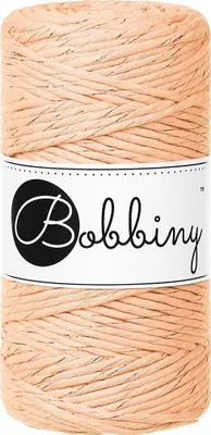 Obrázek produktu pro Bobbiny Macrame Cord 3 mm 100 m Unicolor Peach Fuzz Šňůra