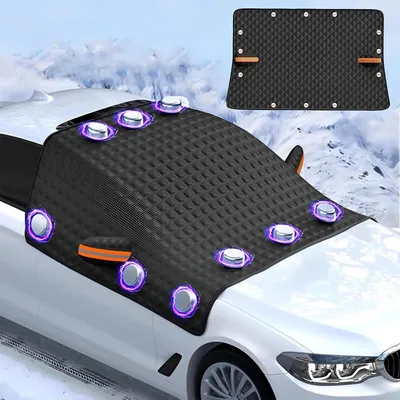 Produktbild von Auto-Windschutzscheibenabdeckung 218×145 cm, faltbar, schützt vor Frost, Schnee & Sonne, Winterabdeckung, passend für die meisten Fahrzeugmodelle