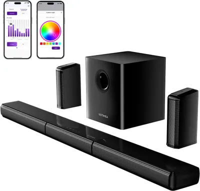 Image de 7.1 Barre de son virtuelle pour TV - Barre de son pour télévision - Barre de son surround - Système cinéma - Enceintes