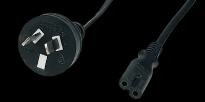 Produktbild von Netzkabel 1,8m, AUS-Stecker, 2x0,75mm², schwarz