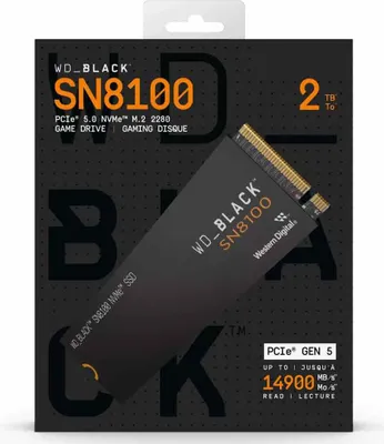 Immagine prodotto di WD SSD M.2 (2280) 2TB Black SN8100 PCIe 5.0/NVMe (Di)