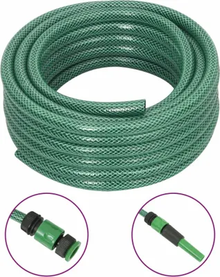 Produktbild von Gartenschlauch mit Kupplung-Set Grün 0,5" 30 m PVC