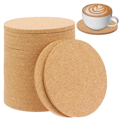 Produktbild von 20 Stück Kork Untersetzer Gläser Kork Korkuntersetzer Rund 10cm Hitzebeständig Tassenuntersetzer Wiederverwendbar Saugfähige Glasuntersetzer Kork für Getränke,Bar,Tassen(Rund,10 cm 3 mm Dicke), Tisch Bar Getränkeuntersetzer