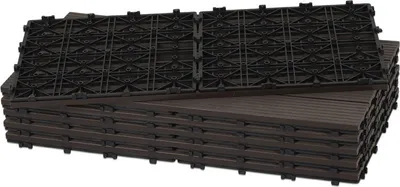 Obrázek produktu pro Aopunly 24 kusů = 4 m² terasová dlažba balkonová dlažba WPC dlažba balkonová zahrada tmavě hnědá 30x60cm