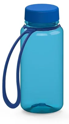 Image de Gourde de 400 ml - Gourde en Tritan étanche avec dragonne - idéale pour l'école, le sport et les loisirs - bleu translucide/bleu