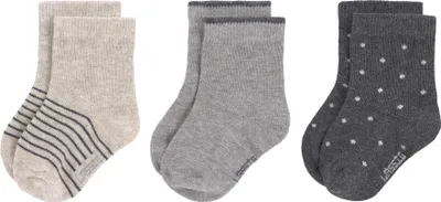 Productafbeelding van LÄSSIG Unisex kindersokken en babysokken, 3-delige set / Grijs, maat 23-26