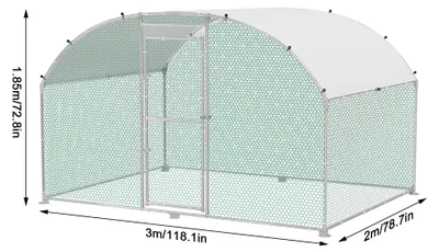 Immagine prodotto di Pollaio esterno - Recinzione per galline - Gabbia per pollame - Recinto per conigli - Voliera