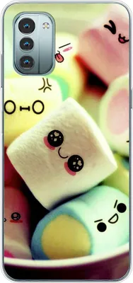 Produktbild von König Design Hülle kompatibel mit Nokia G11 Kunststoff Soft Handyhülle - Handy Case Marshmallows