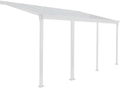 Produktbild von HOME DELUXE - Terrassenüberdachung SOLIS - Weiß - B/T/H: 618 x 303 x 226/278 cm - inkl. Hohlkammerplatten, Montagematererial I Carport Pavillion Pergola