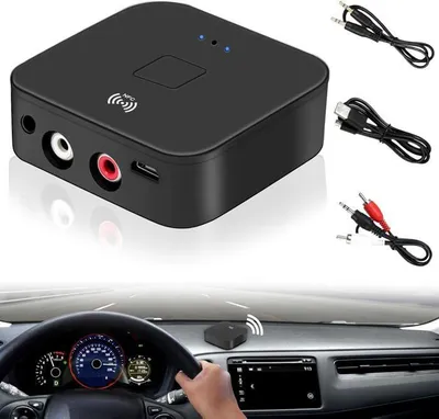 Produktbild von NFC-Bluetooth-5.0-Empfänger, Bluetooth-Audioadapter für Stereoanlagen, kabelloser HiFi-Audioadapter mit RCA-Aux-Eingang