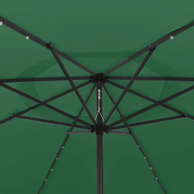 Productafbeelding van vidaXL Parasol met LED-verlichting, 400 cm, groen