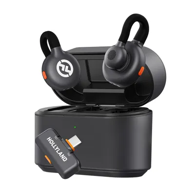 Produktbild von Hollyland Lark M2S Kabelloses Lavaliermikrofon mit USB-C-Stecker für iPhone 15/16 und Android, Titan-Clip, Plug-and-Play, Geräuschunterdrückung