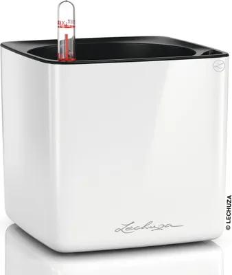 Zdjęcie produktu dla Kashpa 14X14Cm Z Systemem Podlewania Lechuza Cube Glossy