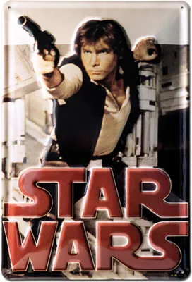 Produktbild von Geprägtes Blechschild Star Wars Han Solo 20x30cm Nostalgie Blech Schild