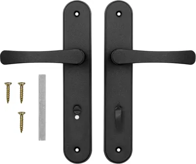 Produktbild von ADGO® Griff 72 mm WC-Schlüssel schwarz links rechts Badezimmertürgarnitur