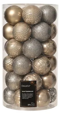 Productafbeelding van Kerstballen d6h grijs I Decoris