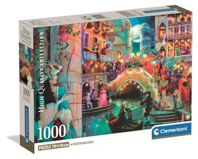 Produktbild von Clementoni Puzzle Karneval im Mondschein 1000 Teile Erwachsene - HQ Collection - 70 x 50 cm - Anspruchsvolles Puzzle 14-99 Jahre - 39990
