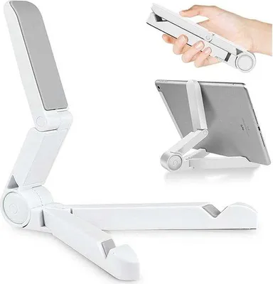 Obrázek produktu pro Nastavitelný stojan na tablet, přenosný, pro iPad, Galaxy, Kindle Fire, stojan na mobilní telefon, bílý