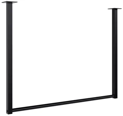 Produktbild von CLP Kleiderstange Wandmontage und Deckenmontage Fenton aus schwarzem Metall | Größe 80x60 cm, KI-generiertes Bild