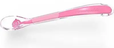 Obrázek produktu pro BabyOno Lžička silikonová Smile 6m+, růžová