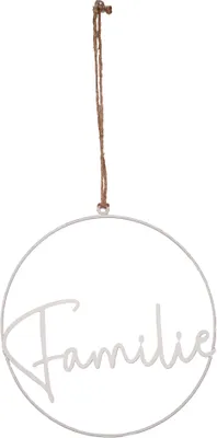 Produktbild von UNUS Deko Schriftzug aus Metall zum Aufhängen Wanddeko Türdeko 25cm weiß