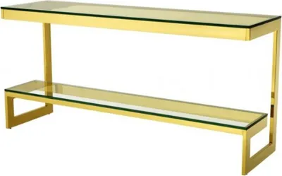 Produktbild von Casa Padrino Luxus Konsole Gold 160 x 45 x H. 76 cm - Konsolen Tisch Möbel
