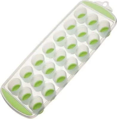 Produktbild von Colourworks Flexibler Eiswürfelbehälter, Silikon, grün, 9 cm, 6 Stück.