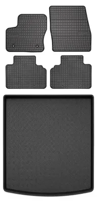 Produktbild von Gummimatten + Kofferraumwanne für Ford Tourneo Connect III ab 2022 (5-Sitzer) – Schwarz, passgenau – Wielganizator SolidPRO