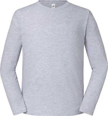 Produktbild von Fruit of the Loom - "Iconic 195 Premium" T-Shirt für Herren Langärmlig BC5624 (S) (Grau meliert)