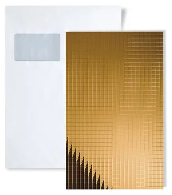 Image de 1 ÉCHANTILLON panneau mural WallFace S-27375 format A5 | GOLD 20X20