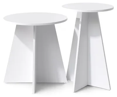 Immagine prodotto di Tavolino da caffè Vicco Forma Bianco 40 x 50 cm Set da 2, Model 59742