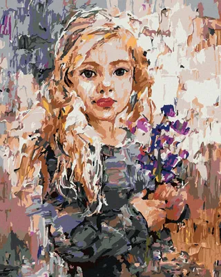Obrázek produktu pro Zuty - Malování podle čísel - DÍVKA SE ZVONKY, 40x50 cm, bez rámu a bez vypnutí plátna