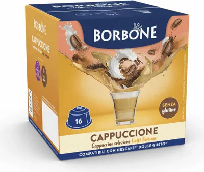 Image de Caffè Borbone capsules de café Cappuccino, compatible avec Nescafè Dolce Gusto, 16 capsules