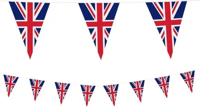 Produktbild von XL Wimpel Girlande aus Folie Großbritannien 10 Meter