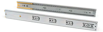 Immagine prodotto di Guide a Sfere per Cassetti con Estrazione Totale e Chiusura Soft H45 mm L300 Bianco Acciaio Emuca