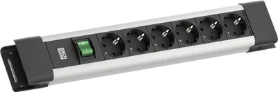 Immagine prodotto di Bachmann CONNECTUS 6xCEE7/3 1xSchalter 2.0m CEE7/7 Grau (BM005905)