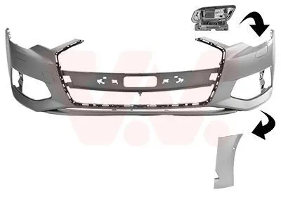 Produktbild von VAN WEZEL Stoßstange Stoßfänger für AUDI A6 Avant (4A5, C8) Grundiert 0362575